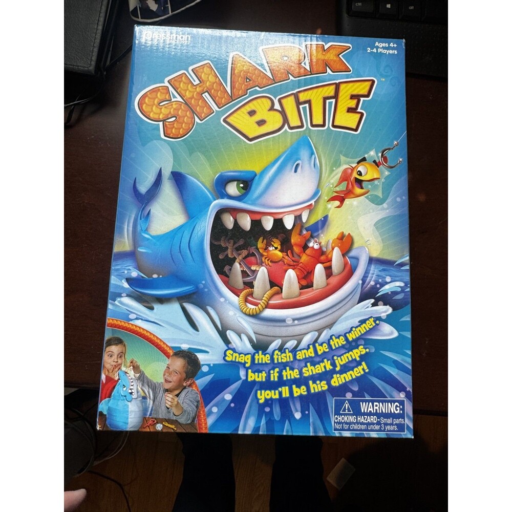Pressman Shark Bite Game Kids Family Fishing Board Game Ages 4+ NEW Sealed